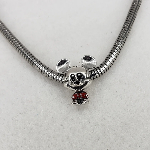 Disney Mickey Mouse Bracelet Charm 925 Sterling Silver Disney Lover Fan Jewelry - Picture 3 of 6